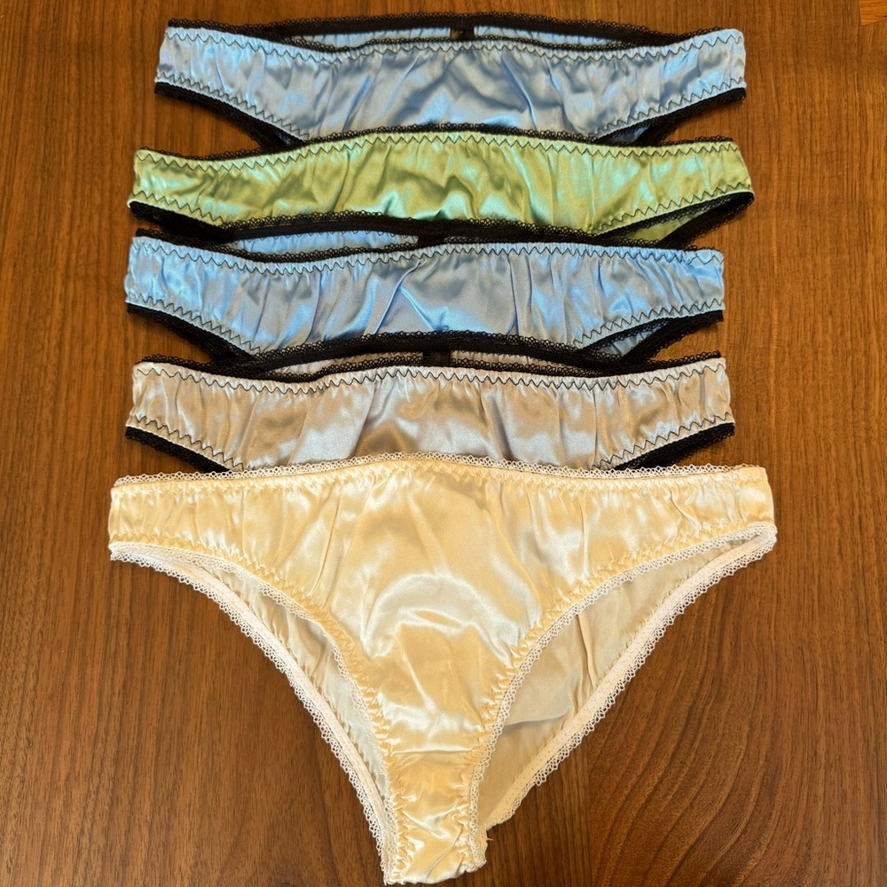 Luxury 😍 Set of 5 💕Couture French Silk Panties S (M)